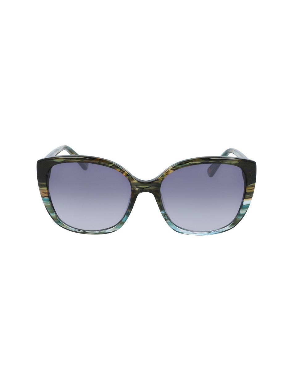 Carré Anne Klein Teal Animal Horn Sunglasses   | UHP-3964546